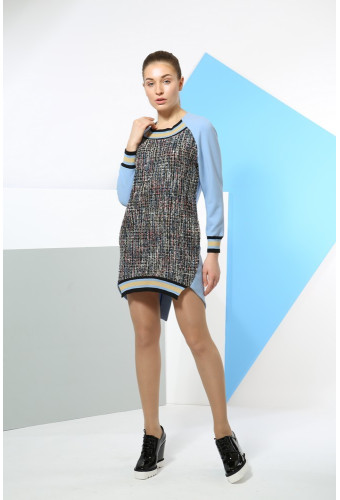 Платье-свитшот ALTERNATIVE голубое