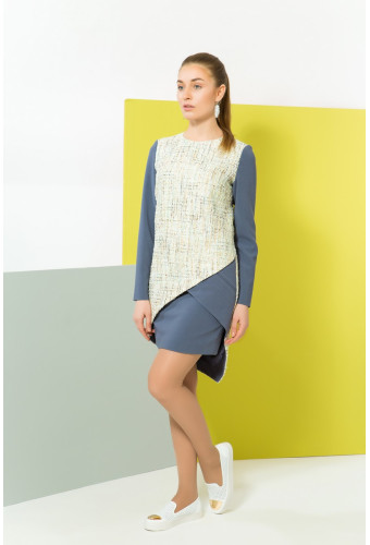 Юбка темно-серая короткая