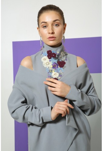 Манишка FANTASY светло-серая