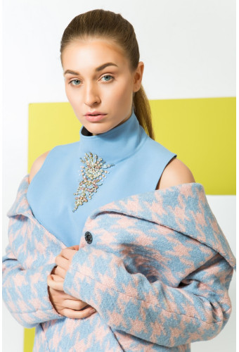 Манишка CRYSTAL голубая 