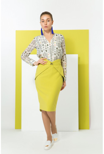  Юбка NOVEL цвета "лайм"