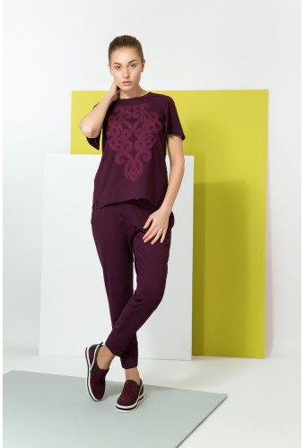 Костюм спортивный  EASE цвета «марсала»