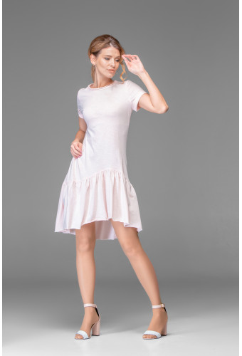 Платье розовое трикотажное