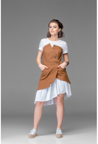 Платье-корсет "горчица"