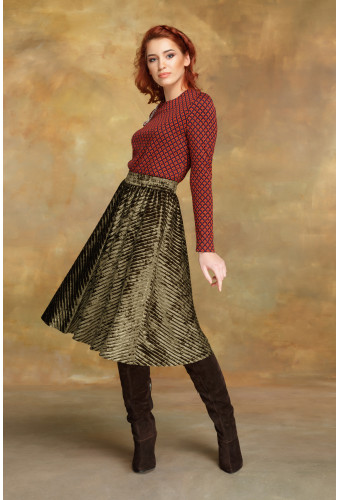 Юбка плиссе зеленая