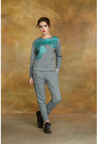 Спортивный костюм "клетка зеленая"