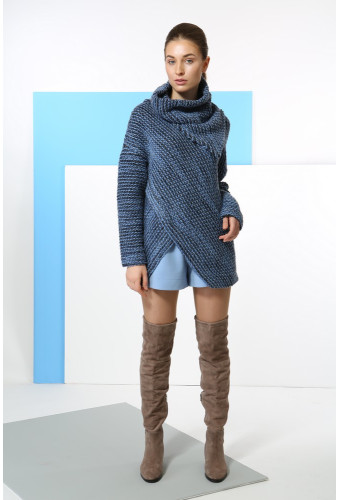 Свитер  шерстяной COSH синий